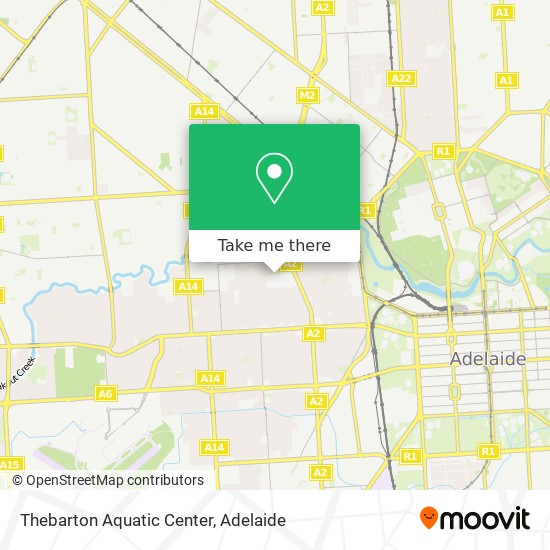 Mapa Thebarton Aquatic Center