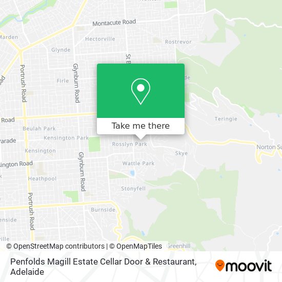 Mapa Penfolds Magill Estate Cellar Door & Restaurant