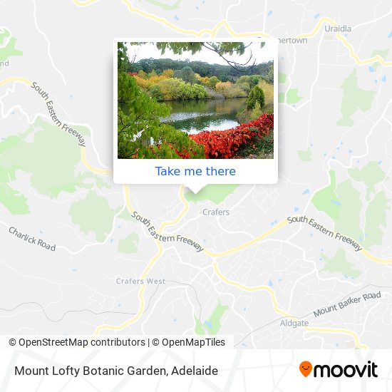 Mapa Mount Lofty Botanic Garden