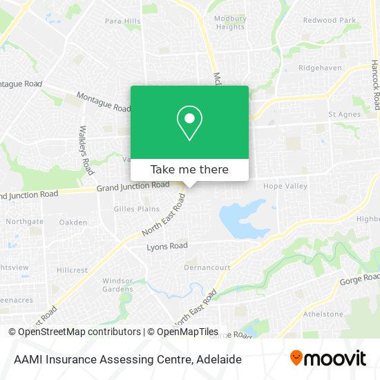 Mapa AAMI Insurance Assessing Centre