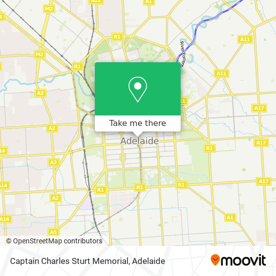 Captain Charles Sturt Memorial map