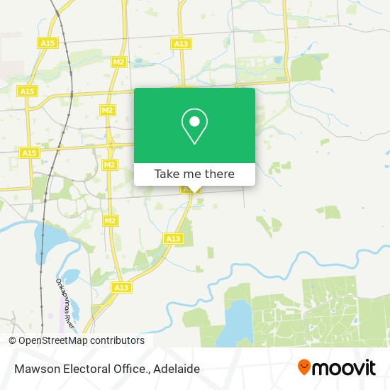 Mawson Electoral Office. map