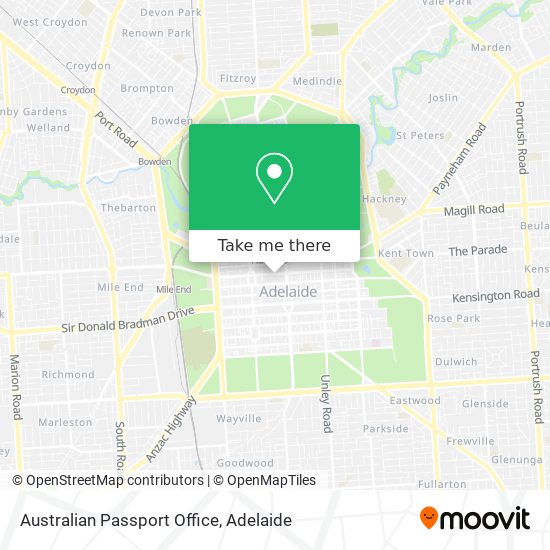Mapa Australian Passport Office