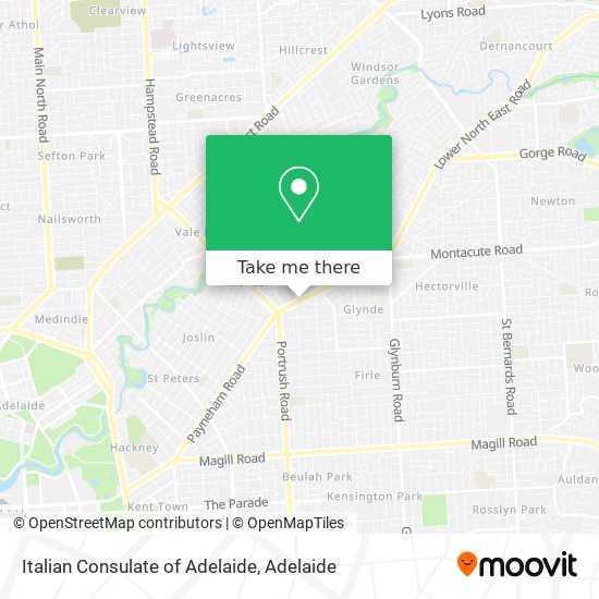 Mapa Italian Consulate of Adelaide