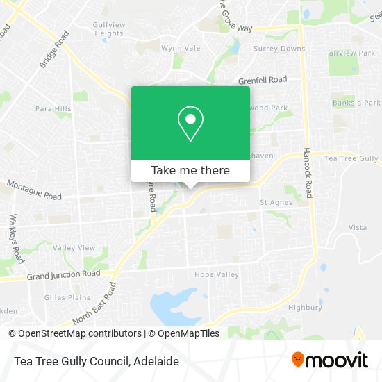 Mapa Tea Tree Gully Council