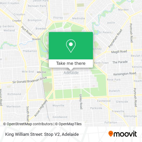 Mapa King William Street: Stop V2