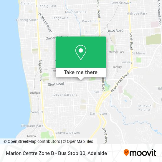 Marion Centre Zone B - Bus Stop 30 map
