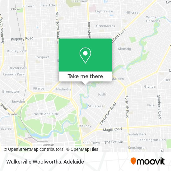 Walkerville Woolworths map