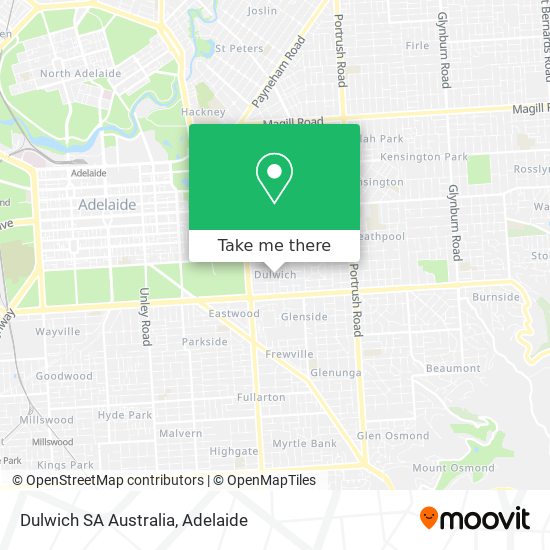 Mapa Dulwich SA Australia
