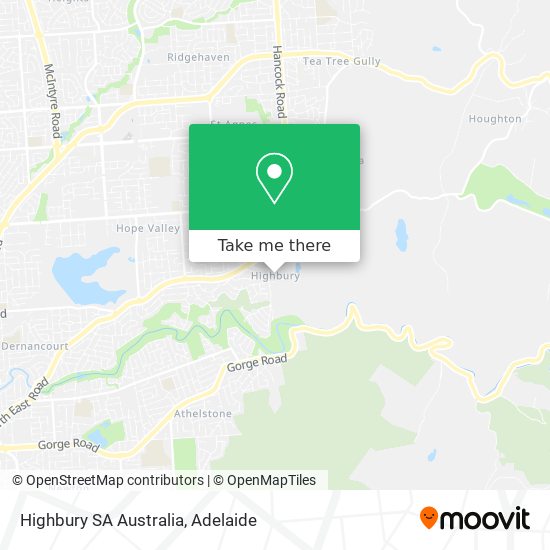 Mapa Highbury SA Australia