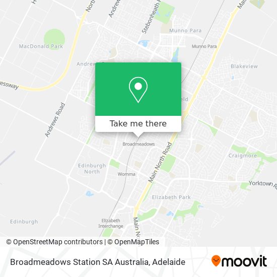 Mapa Broadmeadows Station SA Australia