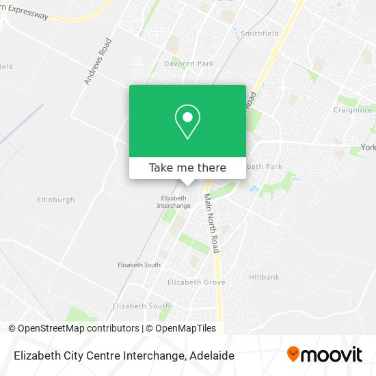 Elizabeth City Centre Interchange map