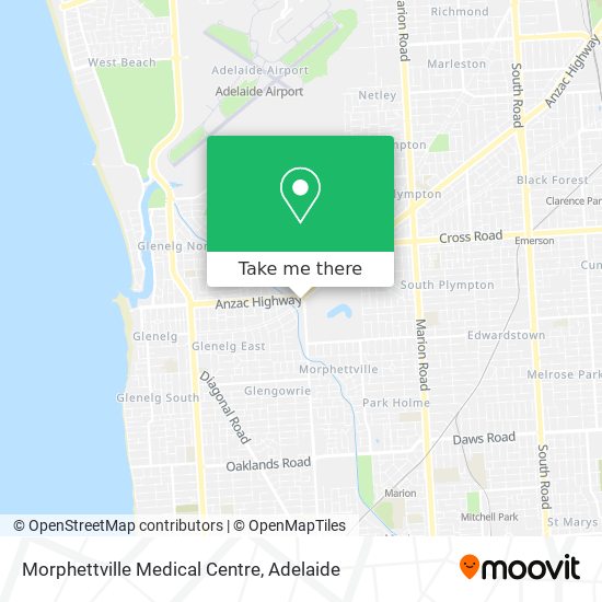 Mapa Morphettville Medical Centre