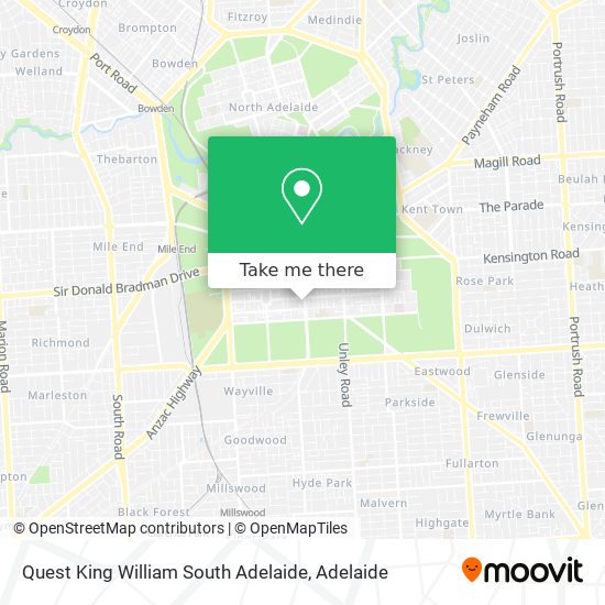 Quest King William South Adelaide map