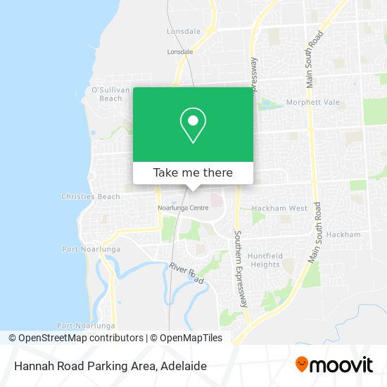 Mapa Hannah Road Parking Area