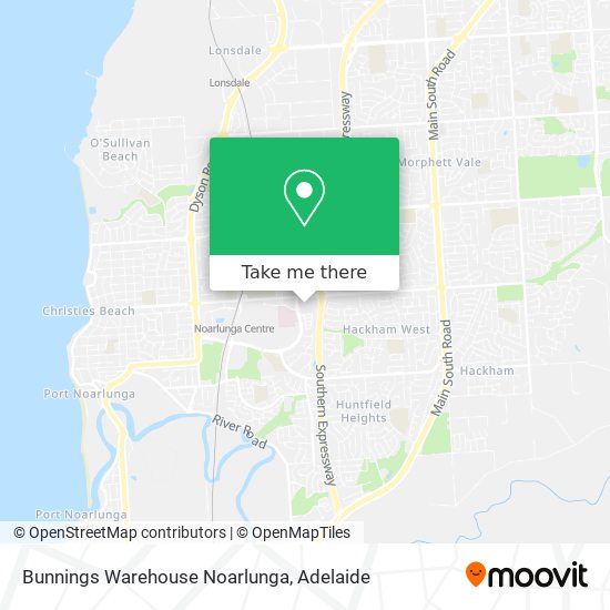 Mapa Bunnings Warehouse Noarlunga
