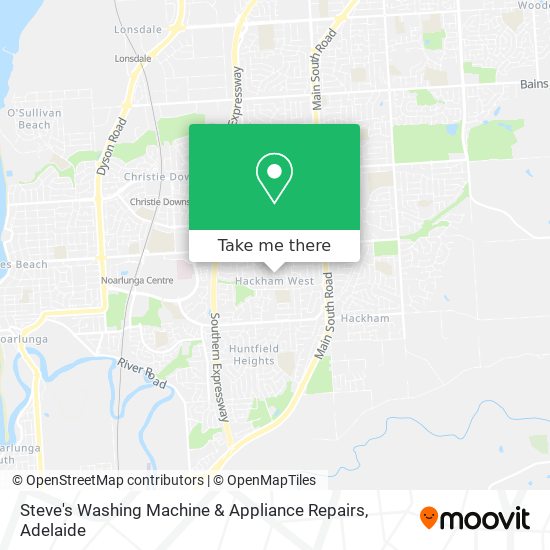 Steve's Washing Machine & Appliance Repairs map