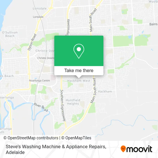 Mapa Steve's Washing Machine & Appliance Repairs