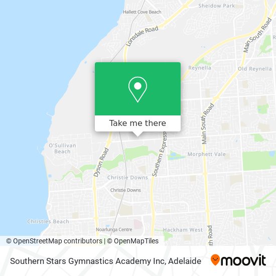 Southern Stars Gymnastics Academy Inc map