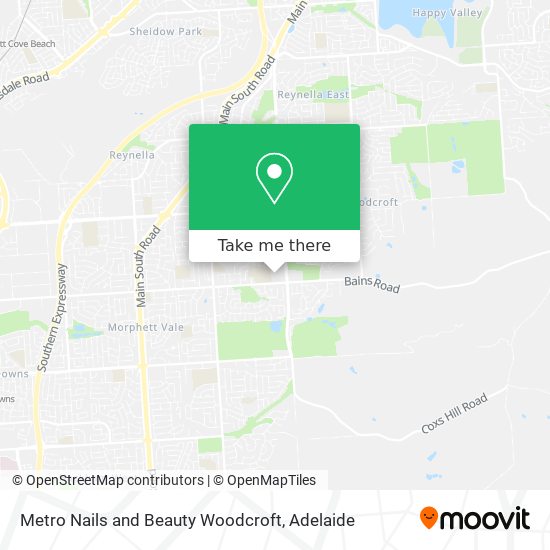 Mapa Metro Nails and Beauty Woodcroft