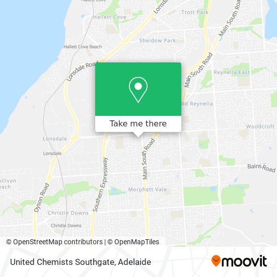 United Chemists Southgate map