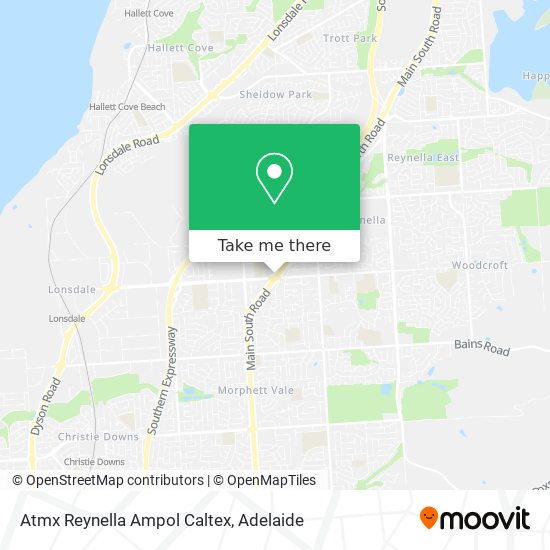 Atmx Reynella Ampol Caltex map