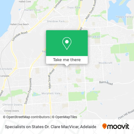 Specialists on States-Dr. Clare MacVicar map