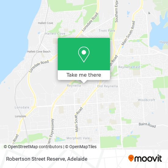 Mapa Robertson Street Reserve