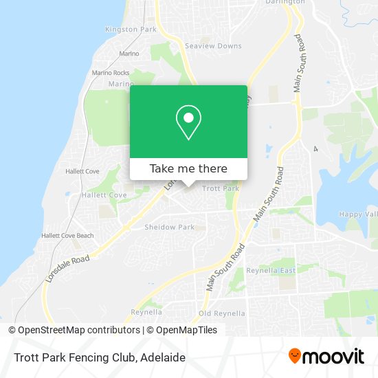 Mapa Trott Park Fencing Club