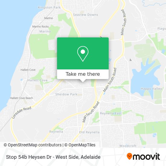 Mapa Stop 54b Heysen Dr - West Side