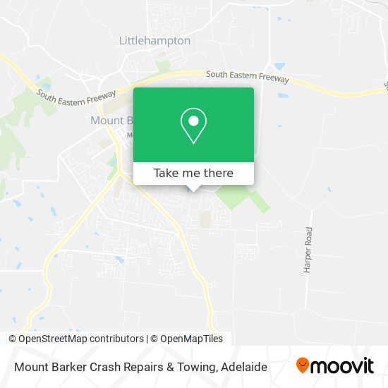 Mapa Mount Barker Crash Repairs & Towing