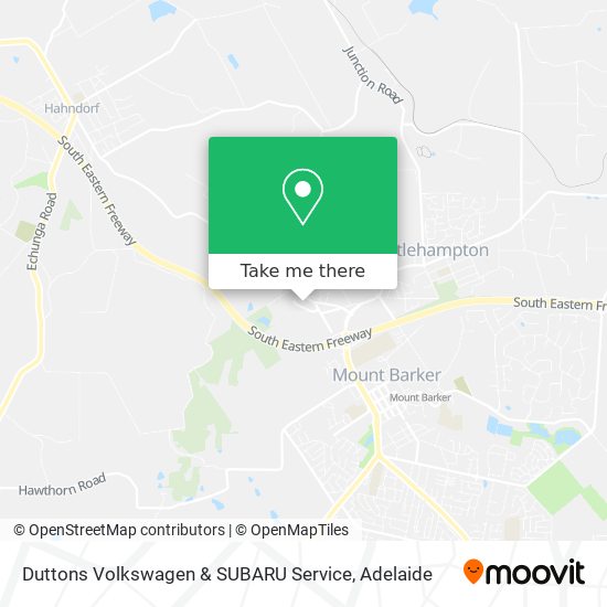 Duttons Volkswagen & SUBARU Service map