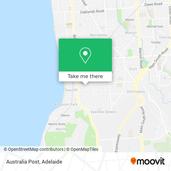 Mapa Australia Post