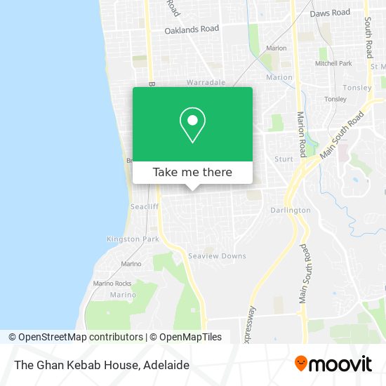 Mapa The Ghan Kebab House