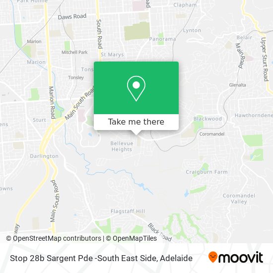 Stop 28b Sargent Pde -South East Side map