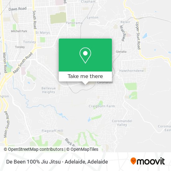 De Been 100% Jiu Jitsu - Adelaide map