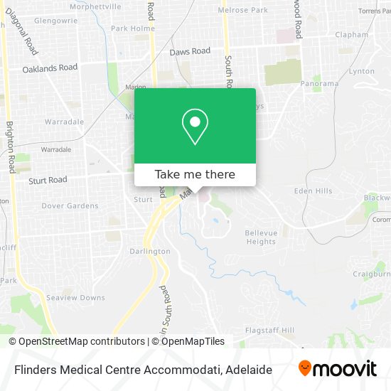 Flinders Medical Centre Accommodati map