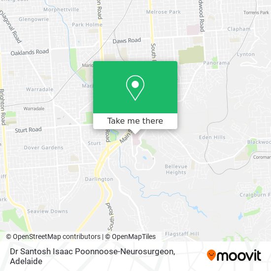 Dr Santosh Isaac Poonnoose-Neurosurgeon map