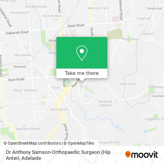 Dr Anthony Samson-Orthopaedic Surgeon map