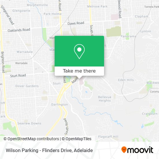 Mapa Wilson Parking - Flinders Drive