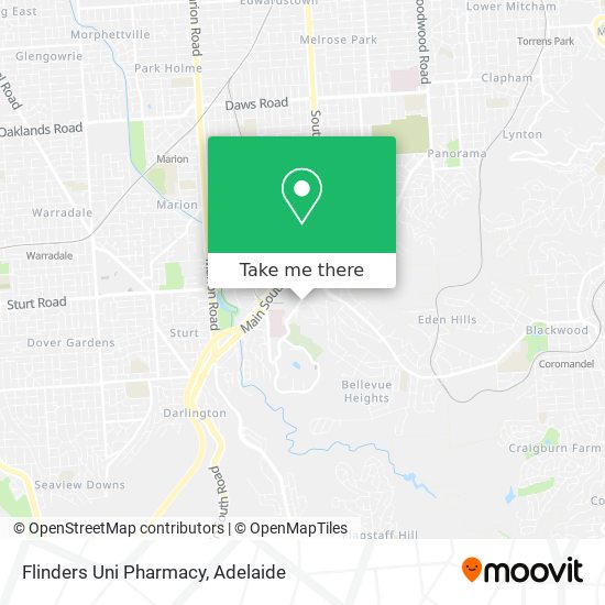 Flinders Uni Pharmacy map