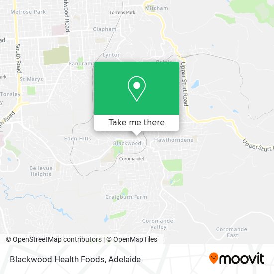 Mapa Blackwood Health Foods