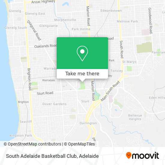 Mapa South Adelaide Basketball Club