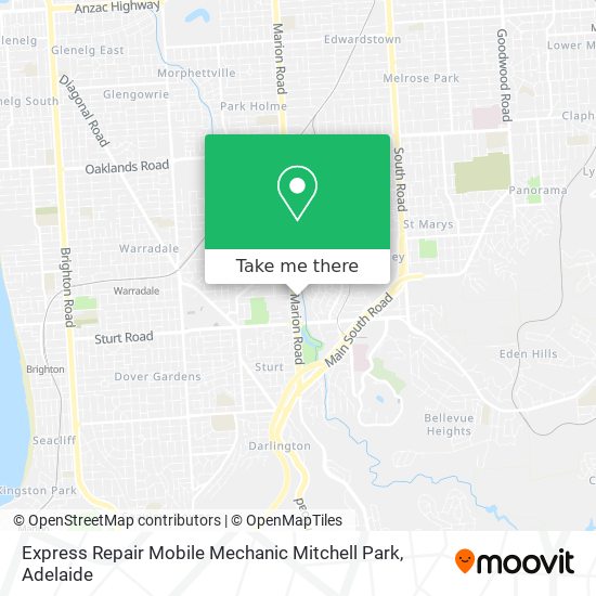 Express Repair Mobile Mechanic Mitchell Park map