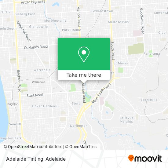 Adelaide Tinting map
