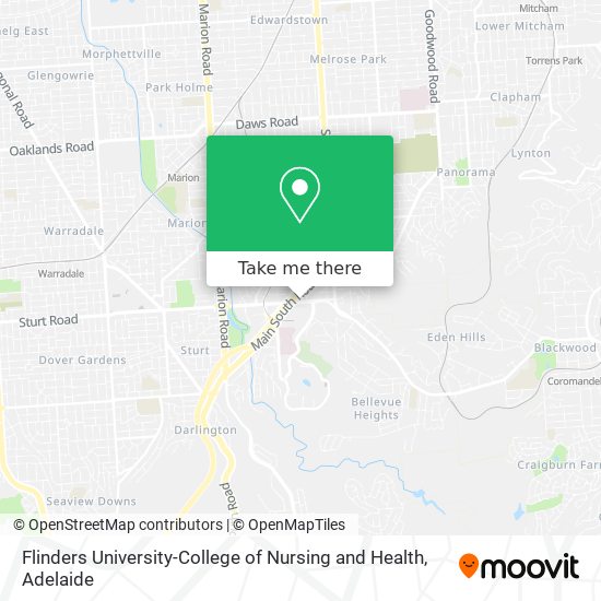 Flinders University-College of Nursing and Health map