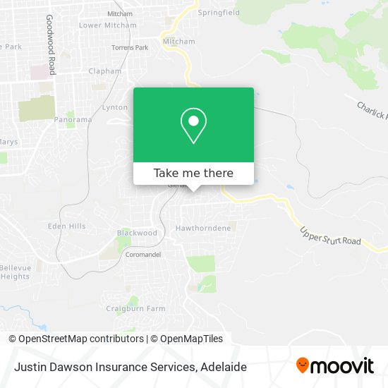 Justin Dawson Insurance Services map