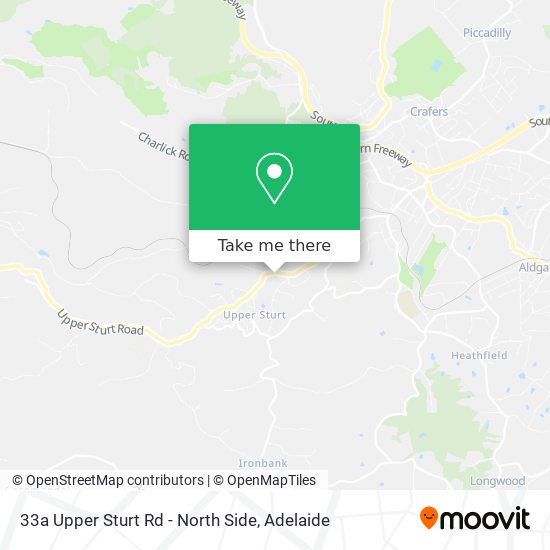 33a Upper Sturt Rd - North Side map