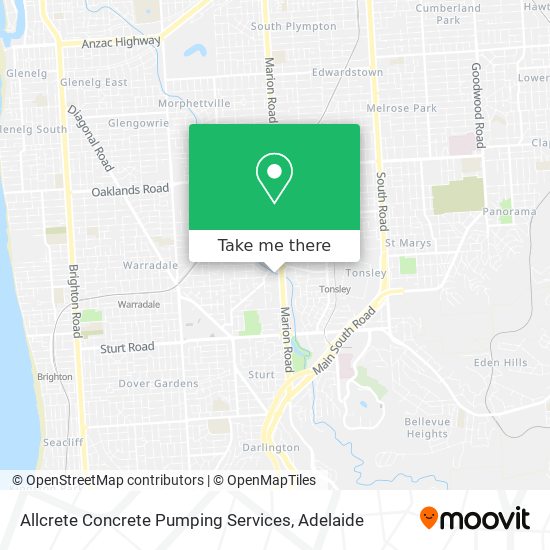 Allcrete Concrete Pumping Services map