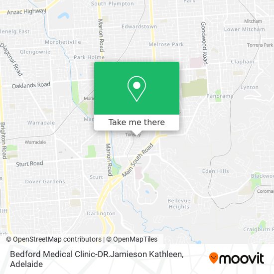 Mapa Bedford Medical Clinic-DR.Jamieson Kathleen